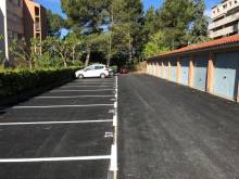 Réfection d'un parking en ENROBE NOIR dans une résidence privée à AIX-EN-PROVENCE
