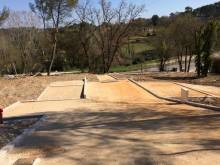 Plateforme réalisée en grave naturelle