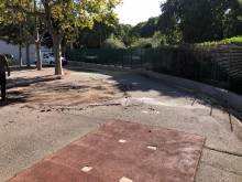 Création d'une cour de récréation dans une école de Marseille