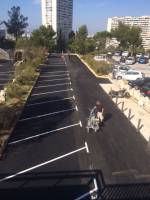 Réfection d'un parking d'une copropriété en enrobé noir sur Marseille 15ème