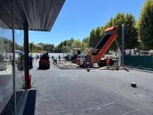 Réalisation en enrobé d'un parking de garage automobile à la Ciotat