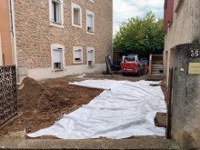 Réfection de cour en gravier drainant à Rousset